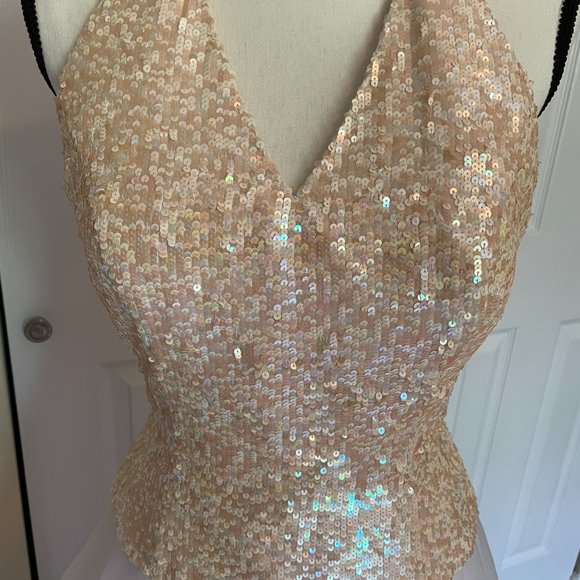 🆕 Cache Evening/Prom Pink/Peach Princess Gown - Picture 2 of 10